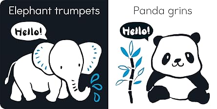 Hello Baby Animals!: A high-contrast book for babies