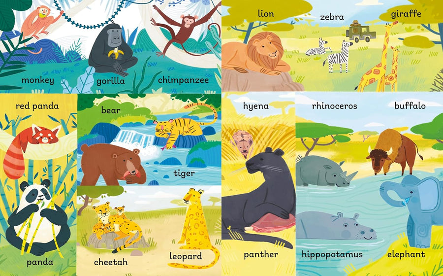 100 First Words Exploring Animals (Board Book)