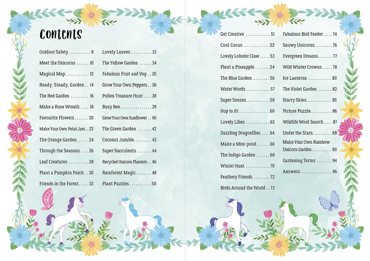 My Rainbow Unicorn Garden Activity Book